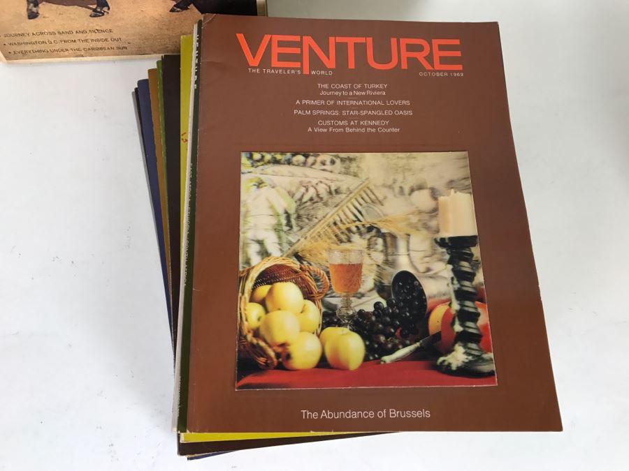Collection Of Vintage 1960s VENTURE Travel Magazines With Cool Holographic Covers [Photo 22]