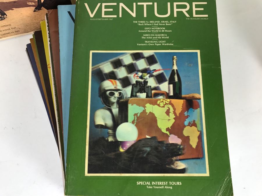Collection Of Vintage 1960s VENTURE Travel Magazines With Cool Holographic Covers [Photo 20]