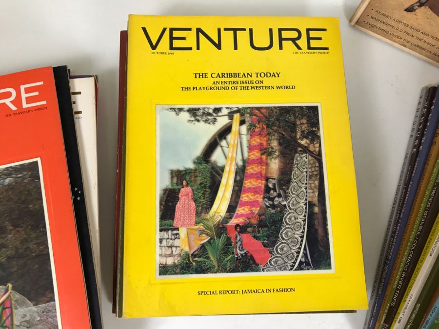 Collection Of Vintage 1960s VENTURE Travel Magazines With Cool Holographic Covers [Photo 12]