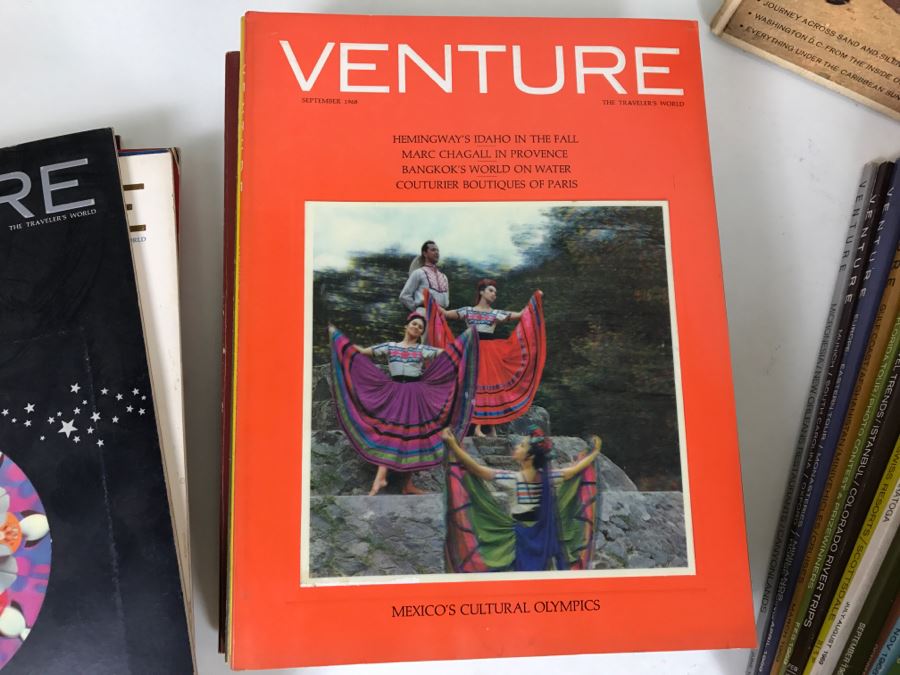 Collection Of Vintage 1960s VENTURE Travel Magazines With Cool Holographic Covers [Photo 11]