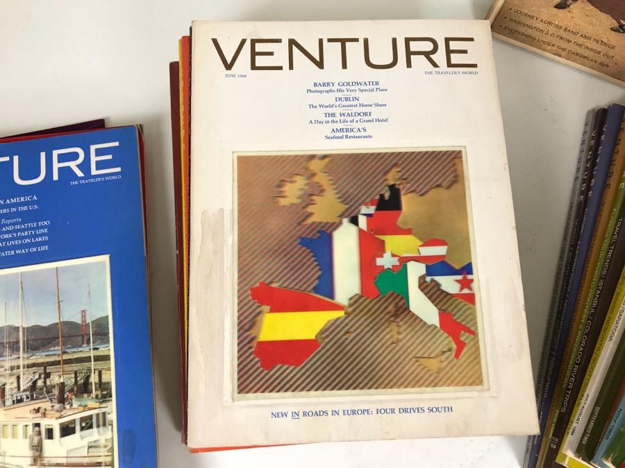 Collection Of Vintage 1960s VENTURE Travel Magazines With Cool Holographic Covers [Photo 9]