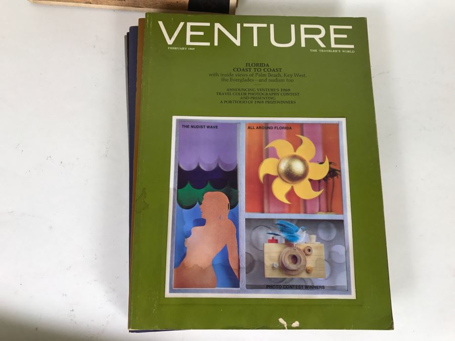 Collection Of Vintage 1960s VENTURE Travel Magazines With Cool Holographic Covers [Photo 27]