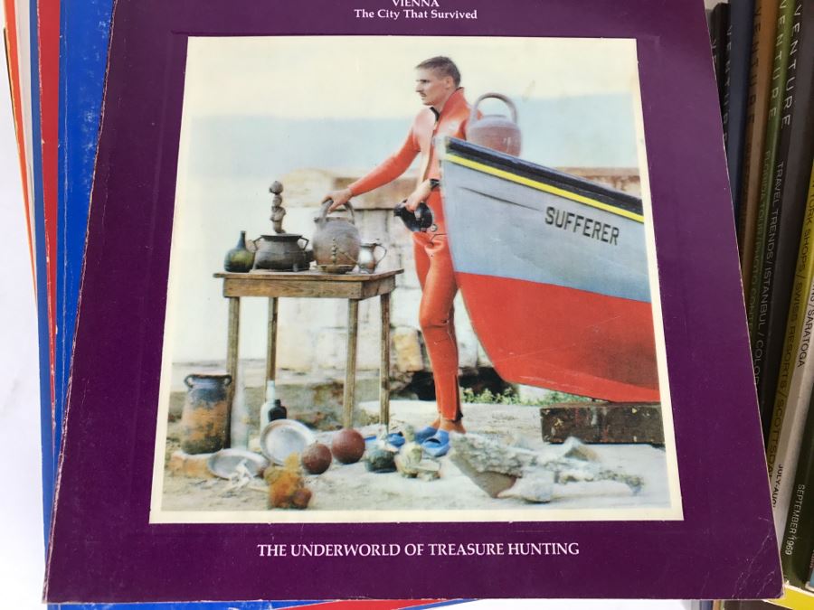 Collection Of Vintage 1960s VENTURE Travel Magazines With Cool Holographic Covers [Photo 4]