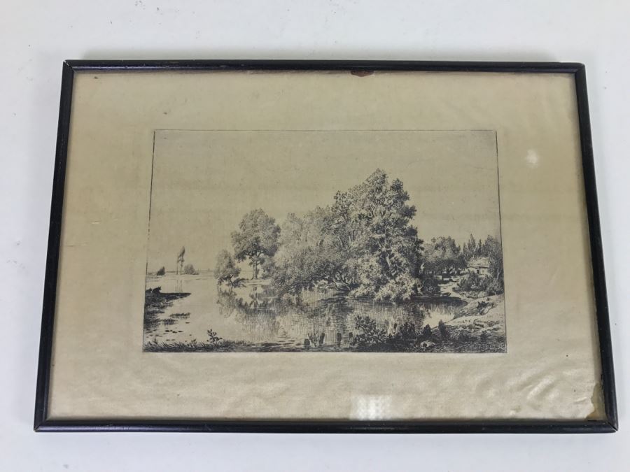 Vintage 1852 Engraving Signature Illegible [Photo 2]