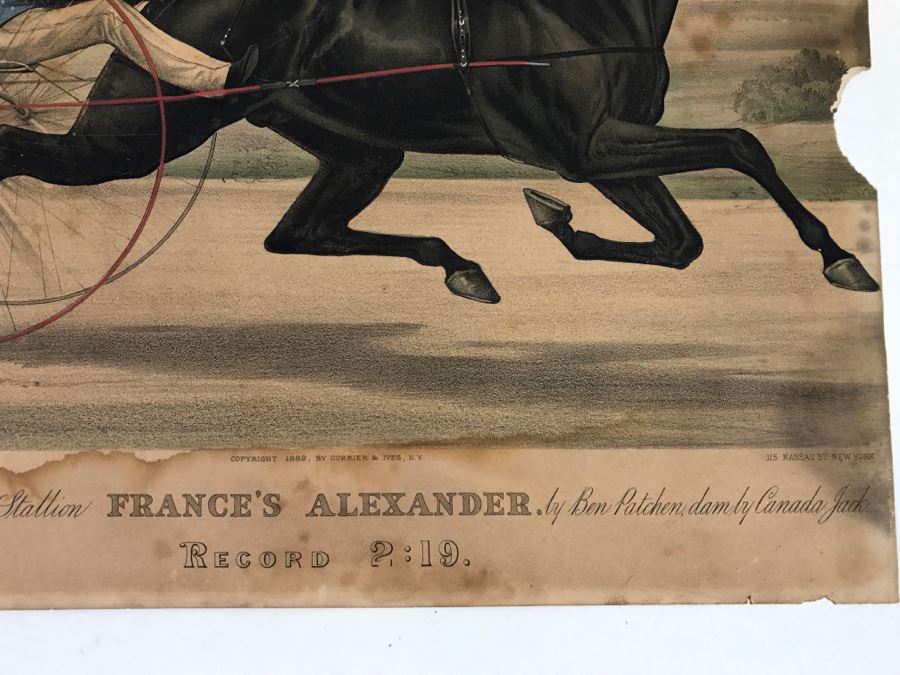Vintage Currier & Ives Lithograph 'France's Alexander' [Photo 9]