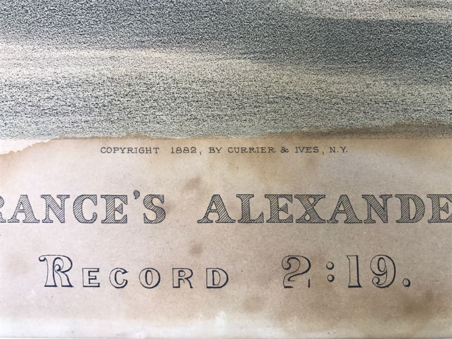 Vintage Currier & Ives Lithograph 'France's Alexander' [Photo 10]