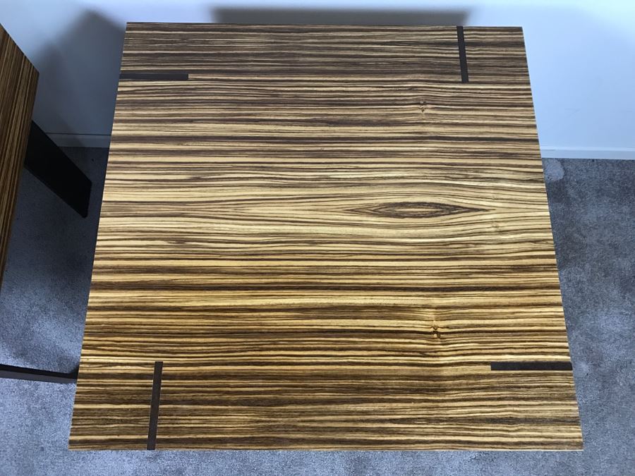 Pair Of Modernist Antoine Proulx Wood And Metal End Tables Held By Freedom High End [Photo 8]