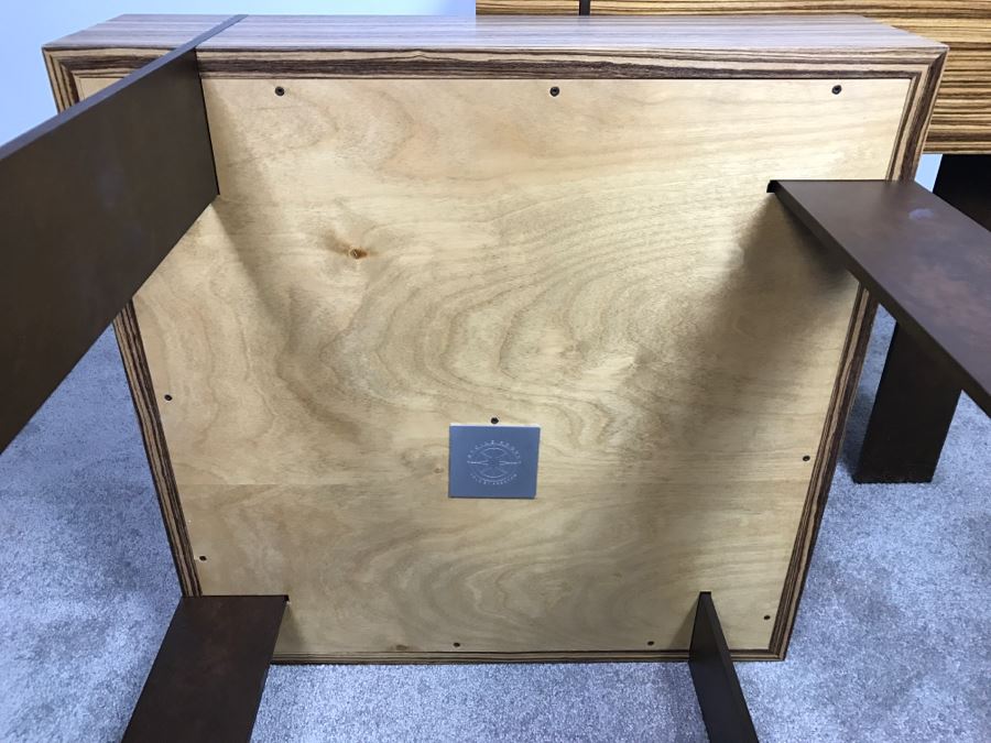 Pair Of Modernist Antoine Proulx Wood And Metal End Tables Held By Freedom High End [Photo 16]