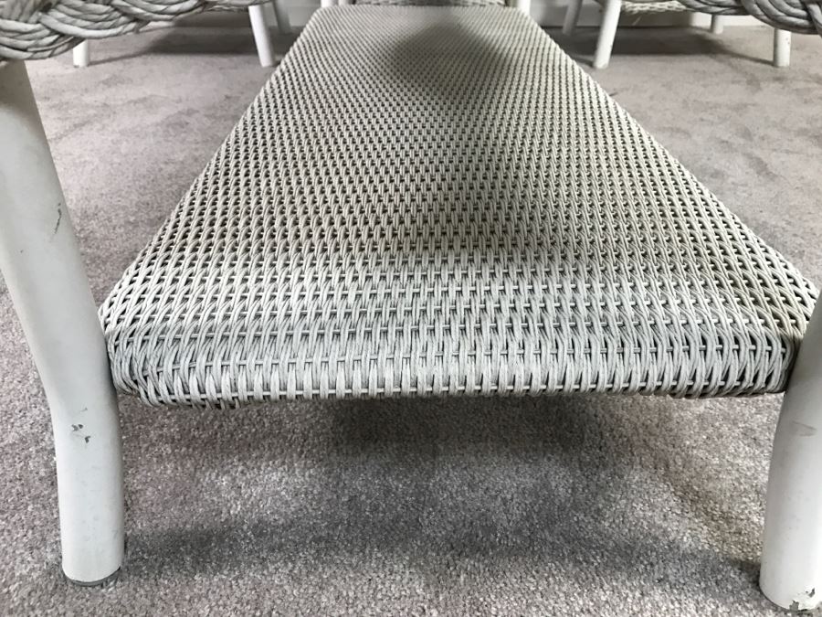 Lloyd Flanders Wicker Outdoor Coffee Table And (3) Lloyd Flanders Tables With Glass Tops [Photo 7]