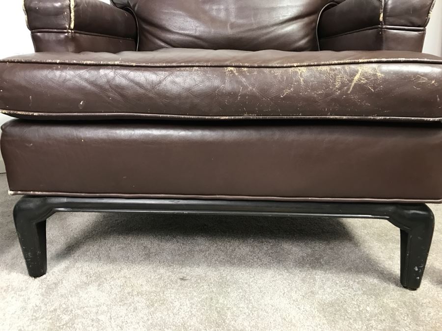 Pair Of Classy Vintage Brown Leather Armchairs By Monteverdi-Young Los Angeles, CA [Photo 5]