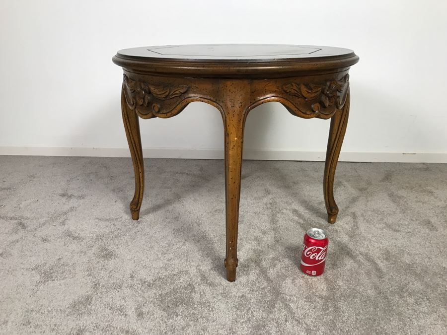 Round Wooden Side Table [Photo 5]