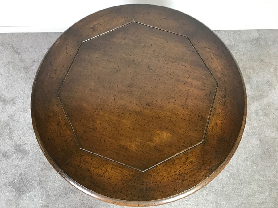 Round Wooden Side Table [Photo 3]