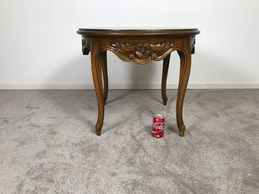 Round Wooden Side Table [Photo 4]