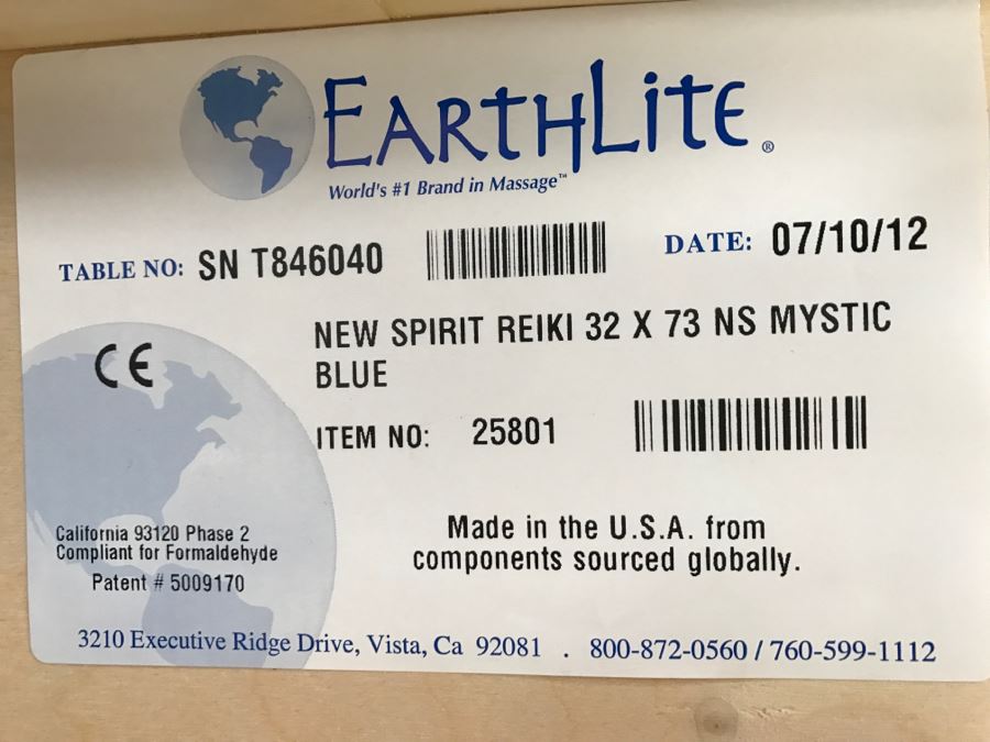 New EarthLite Professional Portable Massage Table New Spirit Reiki 32 X 73 NS Mystic Blue 25801 Retails $429 [Photo 13]