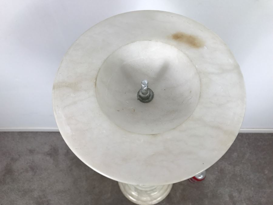 Round White Marble Pedestal Table Great For Displaying Sculptures [Photo 11]