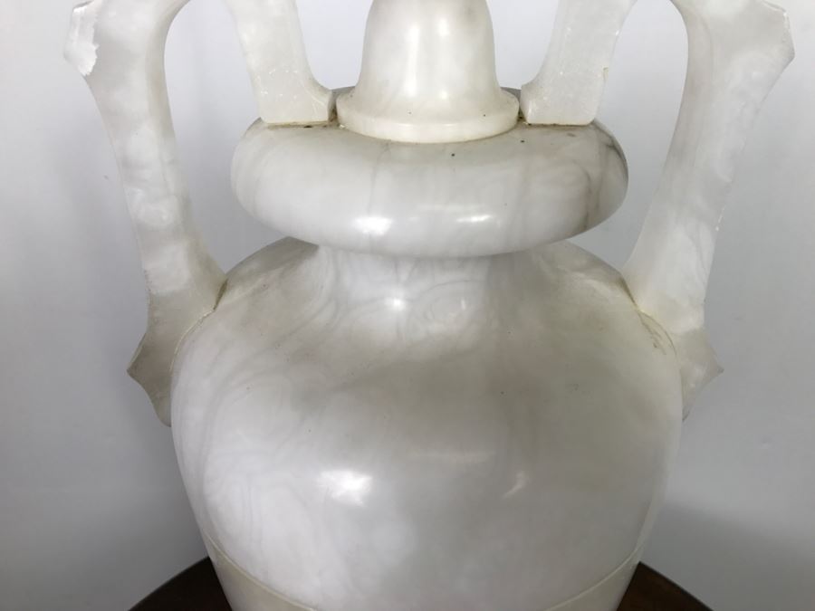 Large Stunning White Marble Table Lamp Without Shade [Photo 7]