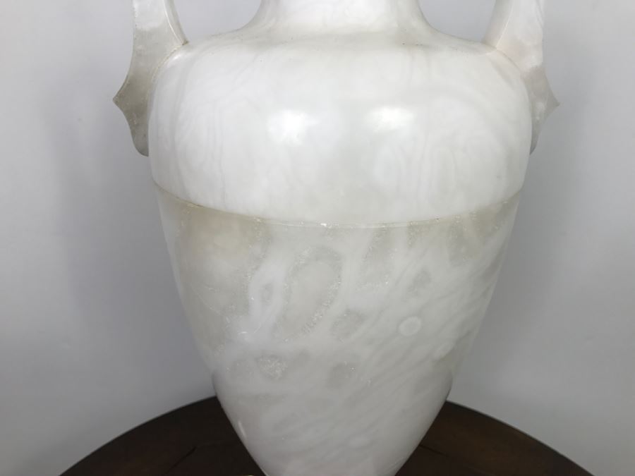 Large Stunning White Marble Table Lamp Without Shade [Photo 8]