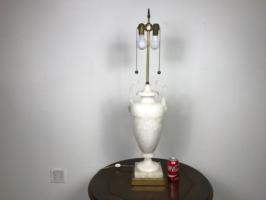 Large Stunning White Marble Table Lamp Without Shade [Photo 13]