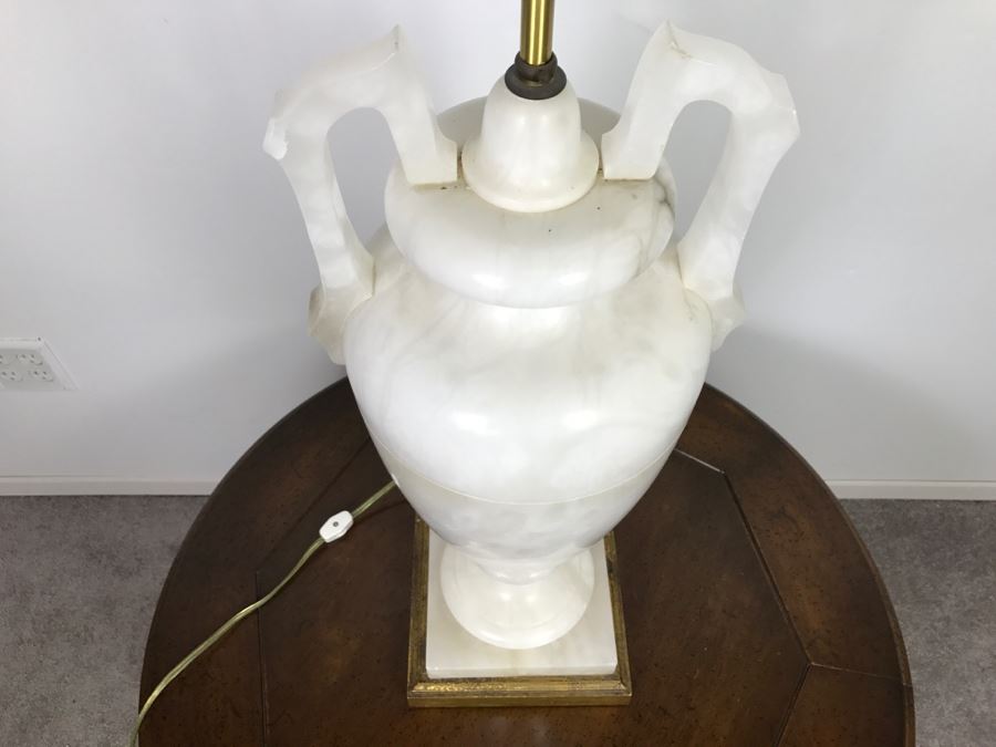 Large Stunning White Marble Table Lamp Without Shade [Photo 5]