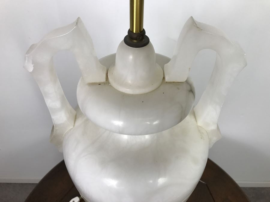 Large Stunning White Marble Table Lamp Without Shade [Photo 6]