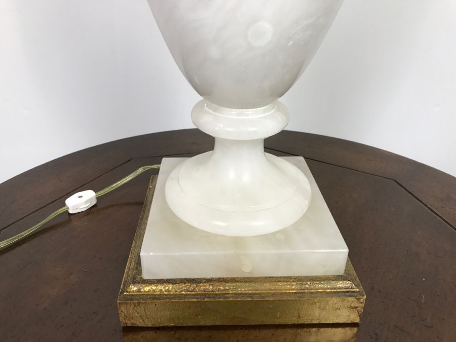 Large Stunning White Marble Table Lamp Without Shade [Photo 9]