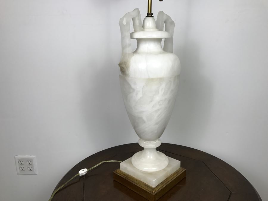 Large Stunning White Marble Table Lamp Without Shade [Photo 10]
