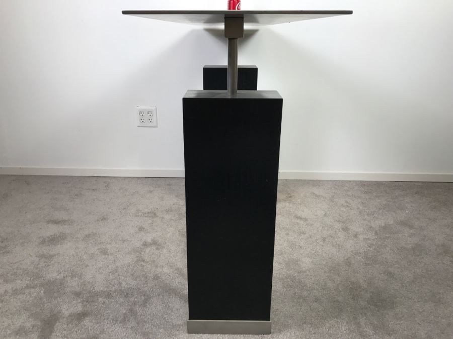 Nice Modernist Industrial Metal And Wood Console Entry Table - Very Heavy [Photo 10]