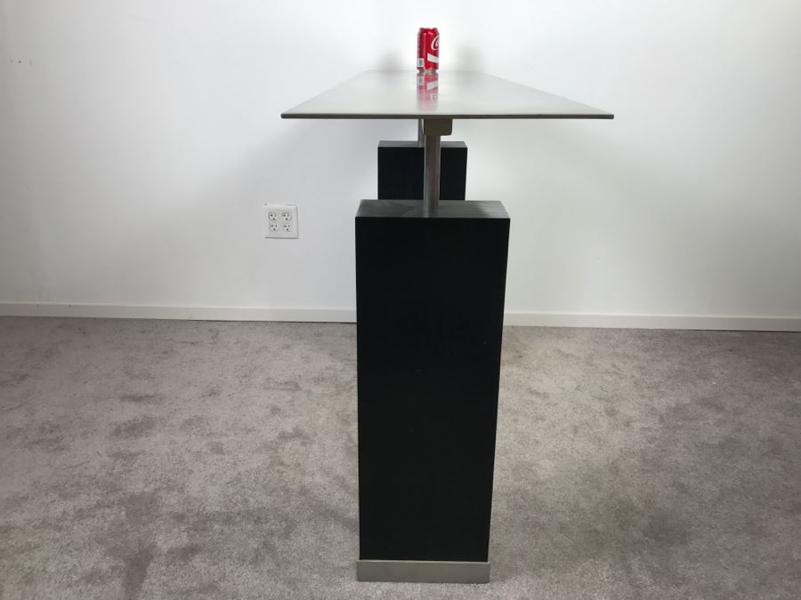 Nice Modernist Industrial Metal And Wood Console Entry Table - Very Heavy [Photo 8]