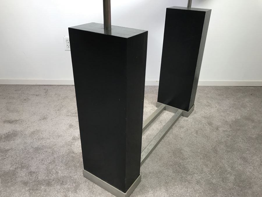 Nice Modernist Industrial Metal And Wood Console Entry Table - Very Heavy [Photo 6]