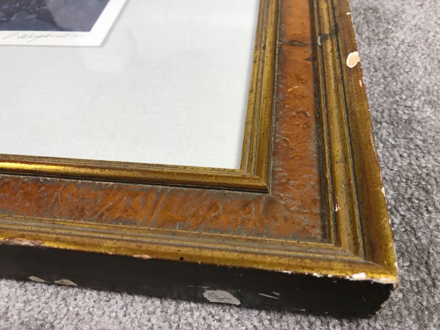 Olaf Wieghorst 'Range Ponies' A.P. Hand Signed Lower Right With Rare Hand Sketch Illustration In Lower Left Of Cowboy With Horse Nicely Matted And Framed [Photo 22]