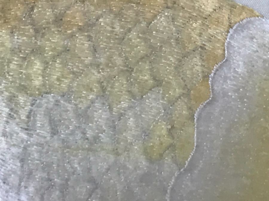 Very Fine Vintage Hand Stitched Silk Embroidery Of Koi Fish Signed And Framed [Photo 20]