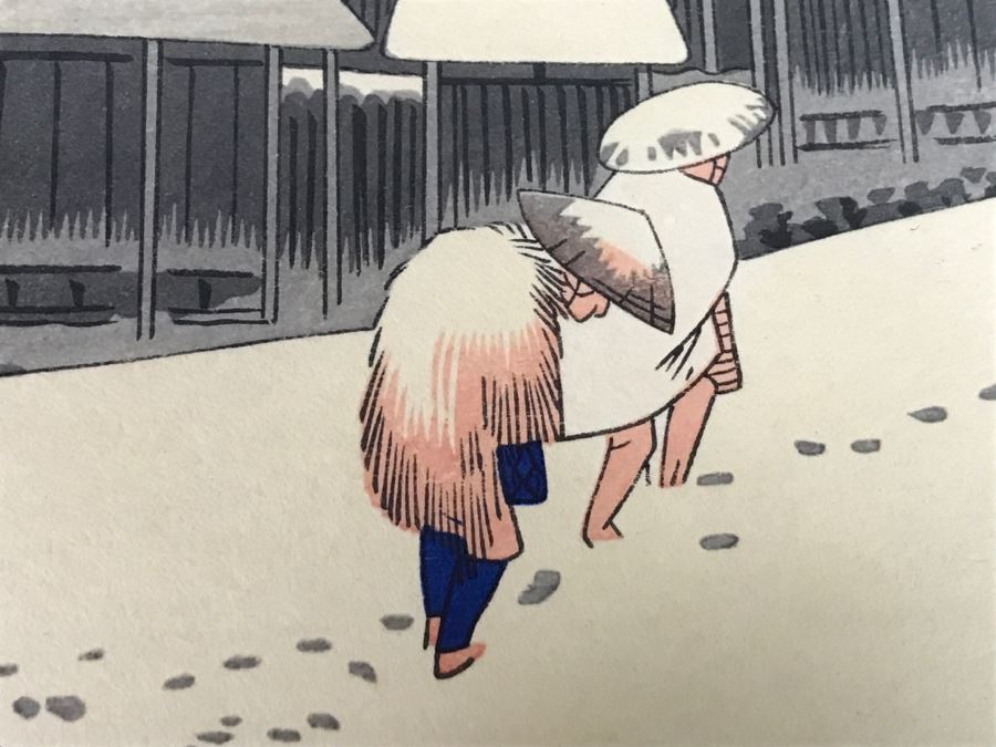 Japanese Woodblock Print Matted And Framed [Photo 10]