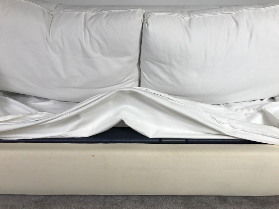 Sofa Sleeper With White Slip Cover [Photo 5]