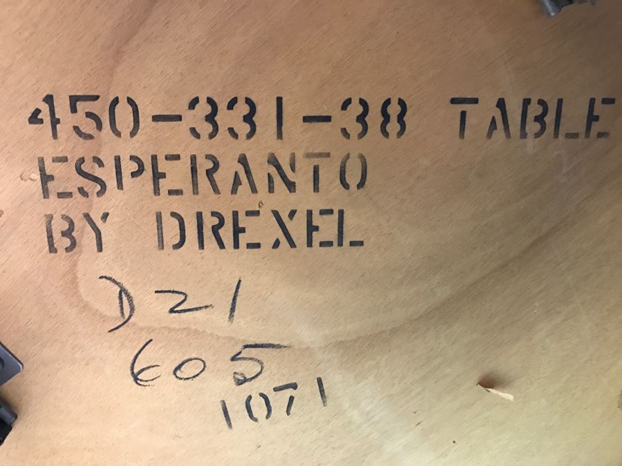 Esperanto By Drexel Formal Dining Table With 3 Leaves And 4 Cane Back Chairs [Photo 9]