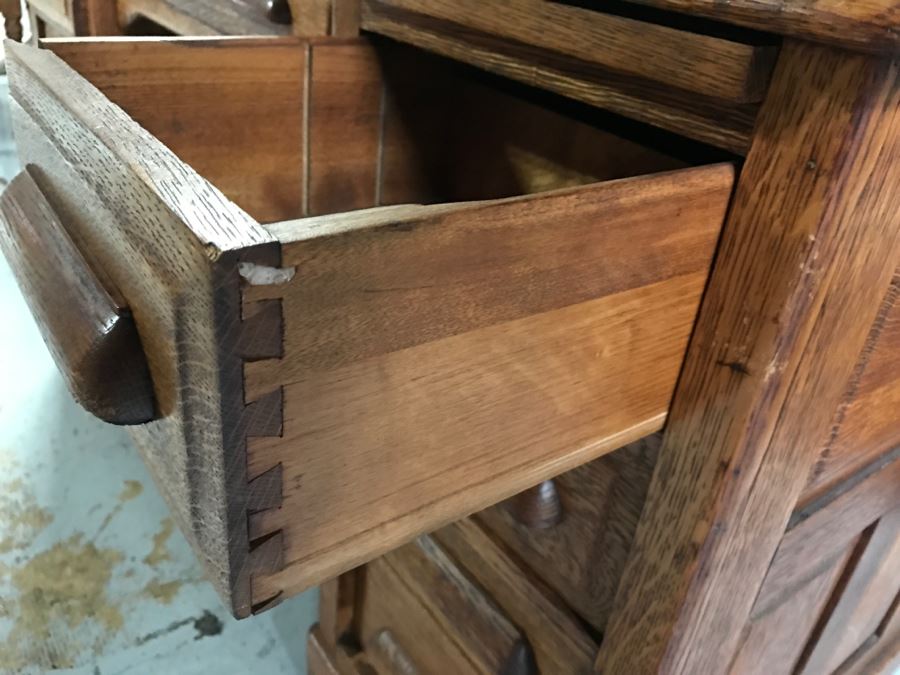 Old Oak Roll Top Desk [Photo 13]