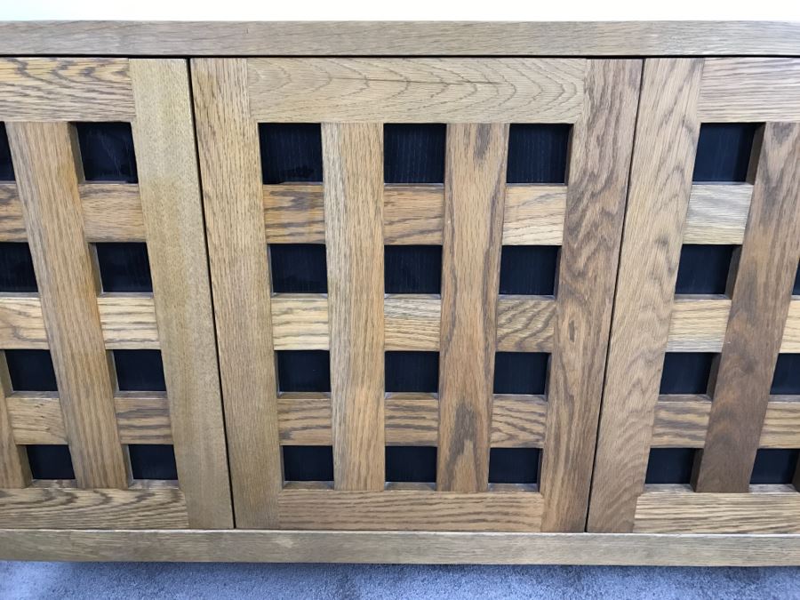 Contemporary Modern Credenza Cabinet With Storage Well Made All Wood [Photo 7]