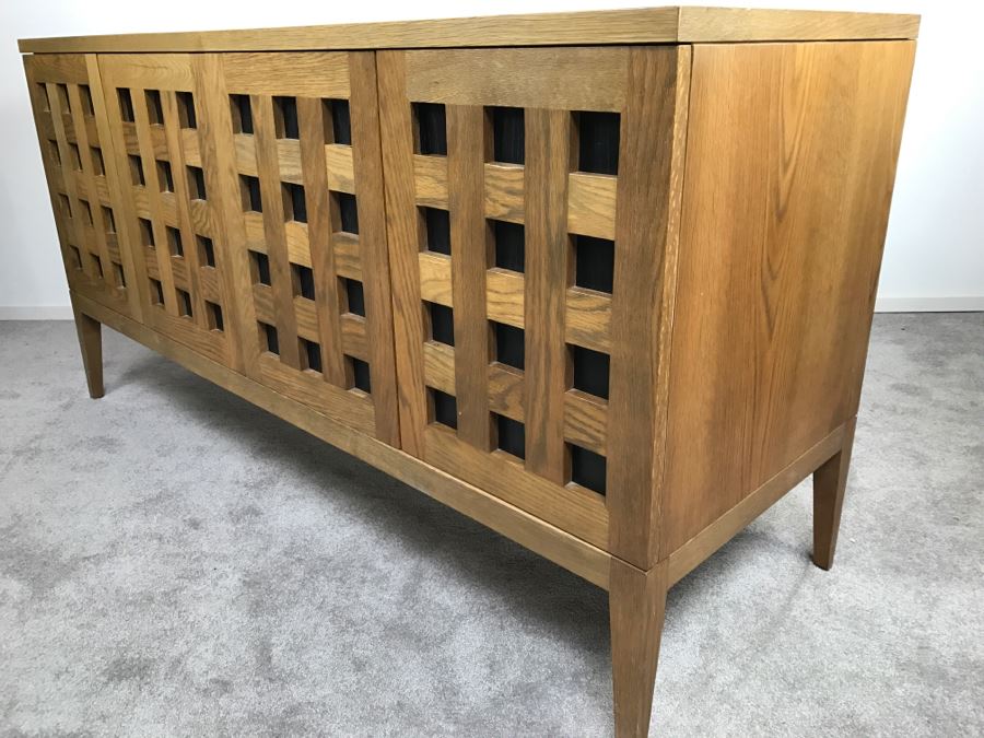Contemporary Modern Credenza Cabinet With Storage Well Made All Wood [Photo 11]