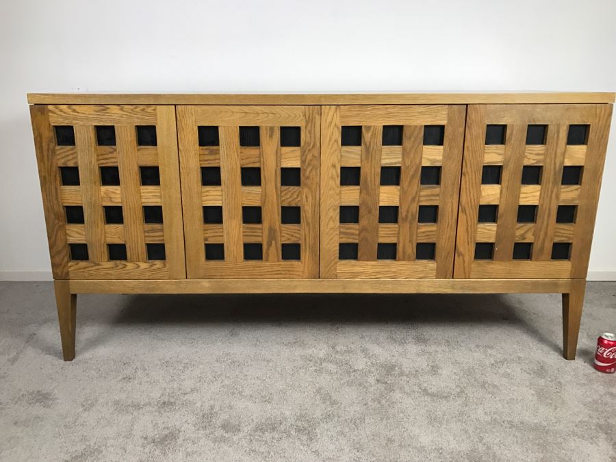 Contemporary Modern Credenza Cabinet With Storage Well Made All Wood [Photo 6]