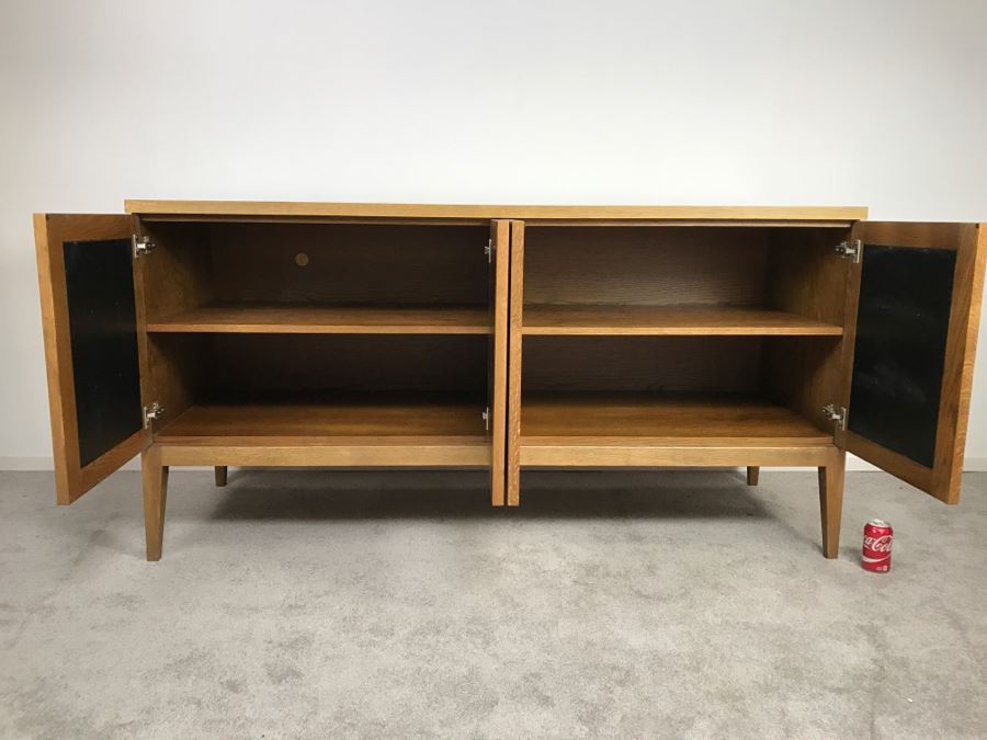 Contemporary Modern Credenza Cabinet With Storage Well Made All Wood   20301 Sjpn 