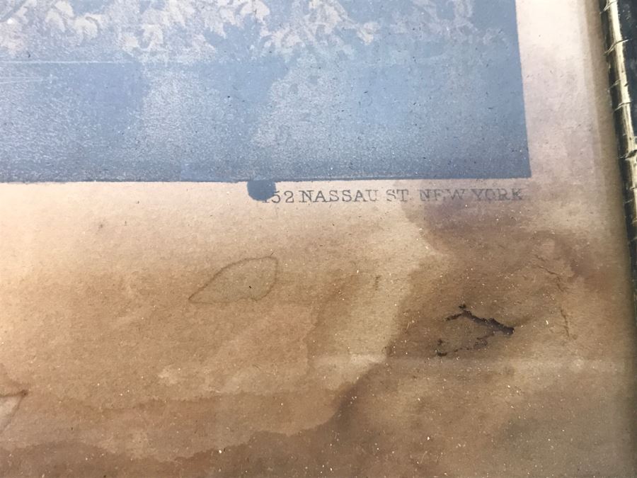 Antique Currier & Ives Lithograph 'Flushing A Woodcock' Hand Colored In Antique Frame [Photo 9]