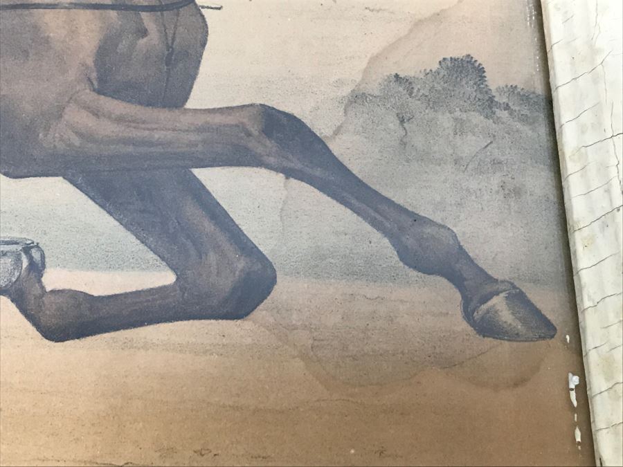 Antique Currier & Ives Lithograph 'Robert McGregor By Major Edsall, dam by American Star Record 2:18' Hand Colored In Antique Frame Copyright 1882 Harness Racing Scott Leighton [Photo 7]