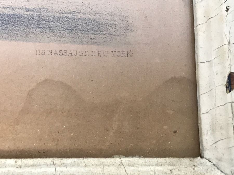 Antique Currier & Ives Lithograph 'Robert McGregor By Major Edsall, dam by American Star Record 2:18' Hand Colored In Antique Frame Copyright 1882 Harness Racing Scott Leighton [Photo 13]