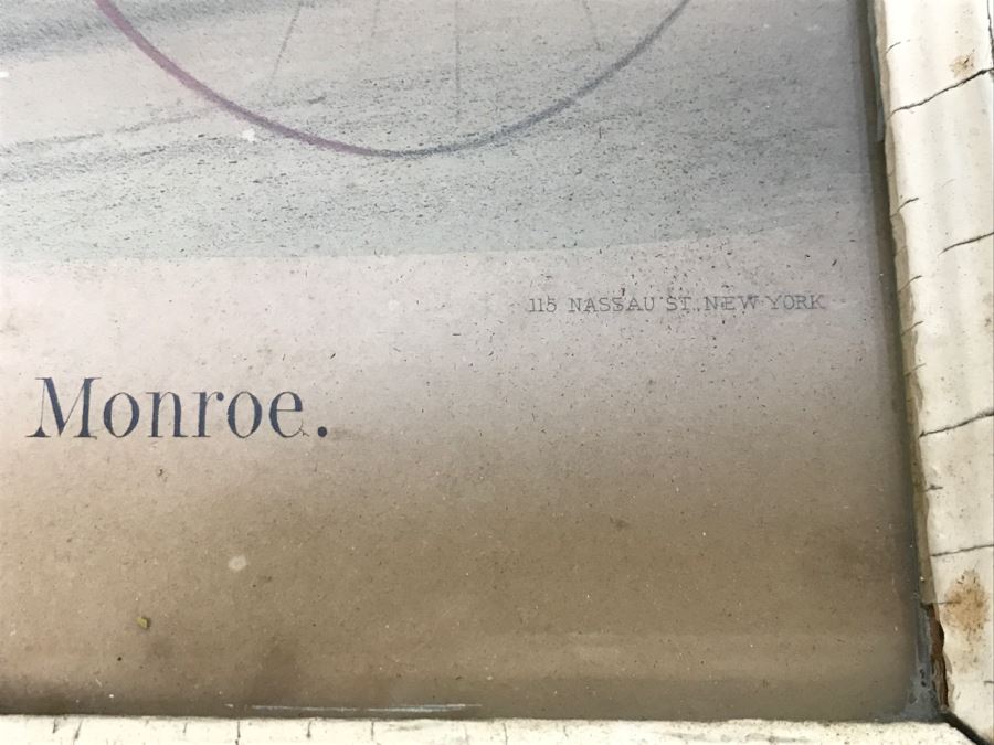 Antique Currier & Ives Lithograph 'Trotting Stallion Monroe Chief, By Jim Monroe' Hand Colored In Antique Frame Copyright 1881 Harness Racing Scott Leighton [Photo 11]