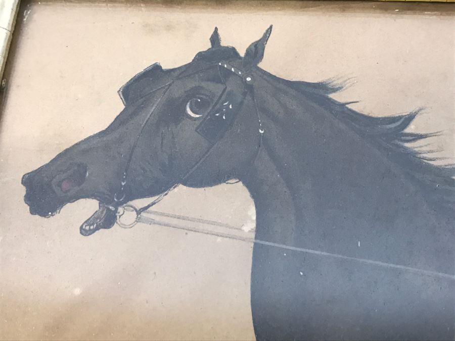 Antique Currier & Ives Lithograph 'Trotting Stallion Monroe Chief, By Jim Monroe' Hand Colored In Antique Frame Copyright 1881 Harness Racing Scott Leighton [Photo 6]