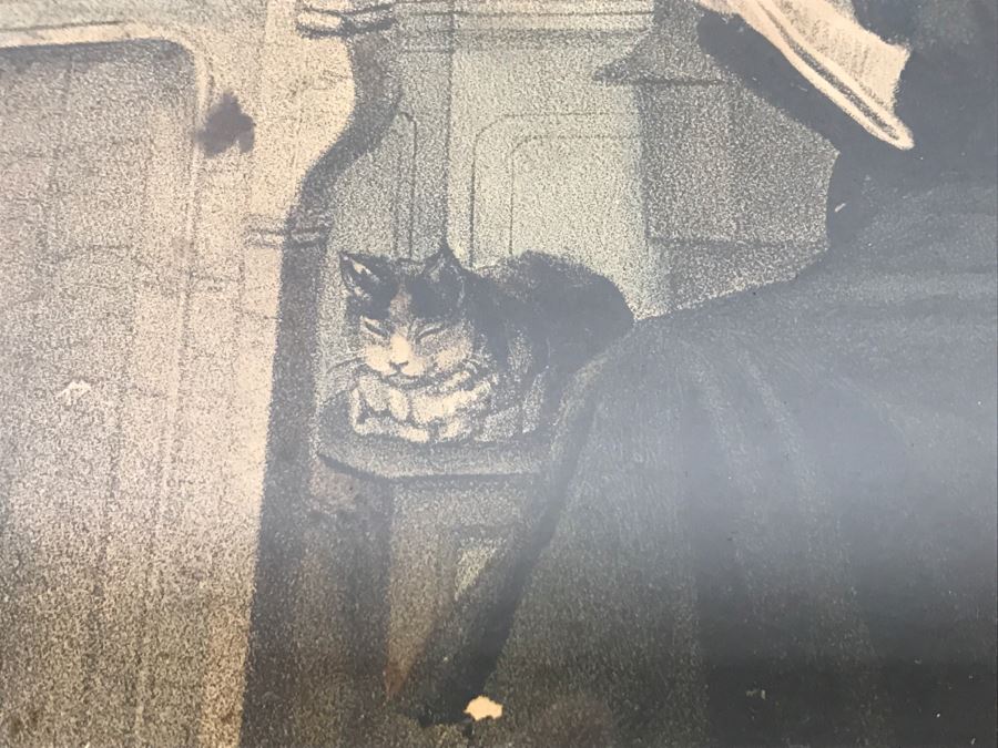 Antique Currier & Ives Lithograph 'The Philosophy Of Tobacco' Hand Colored In Antique Frame [Photo 5]