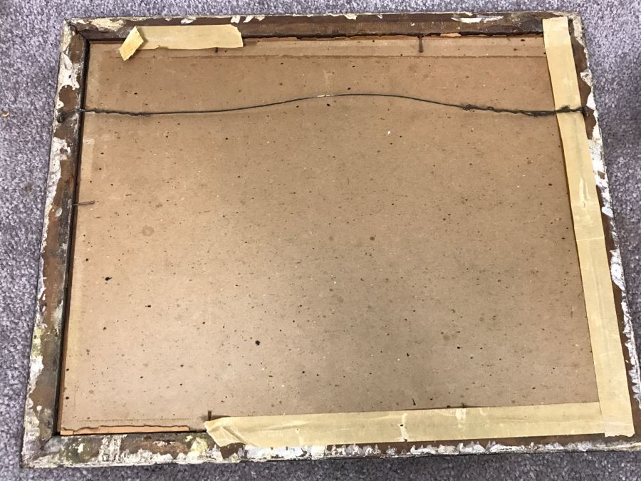 Antique Currier & Ives Lithograph 'Trotting On The Road Swill Against Swell' Hand Colored In Antique Frame Copyright 1873 Harness Racing [Photo 18]