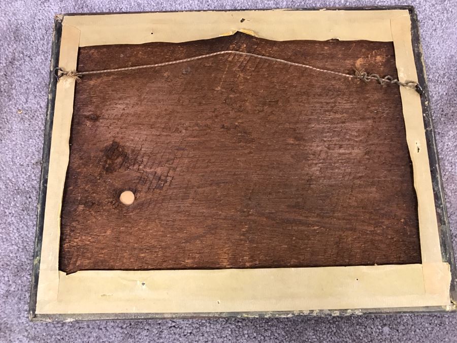 Antique Currier & Ives Lithograph 'The Turn Of The Tune Traveller Playing The Arkansas Traveller' Hand Colored In Antique Frame Copyright 1870 [Photo 23]