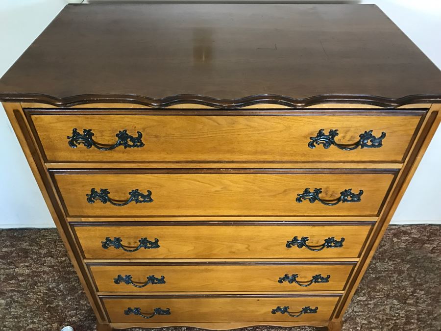 Vintage Walnut Chest Of Drawers Dresser By IRWIN Pendleton [Photo 3]