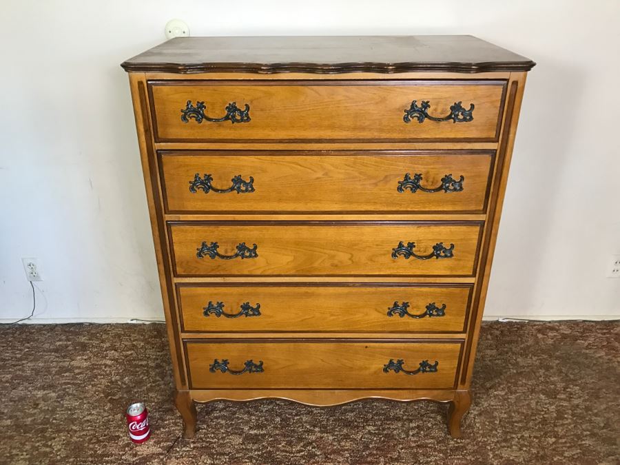 Vintage Walnut Chest Of Drawers Dresser By IRWIN Pendleton [Photo 2]