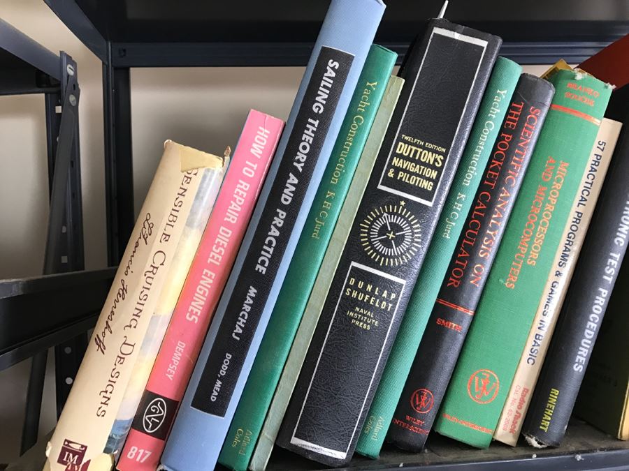 Huge Book Lot With Yacht, Sailing, Large 2nd Ed Websters Dictionary, Engineering And Nuclear Reactor Physics Books [Photo 38]